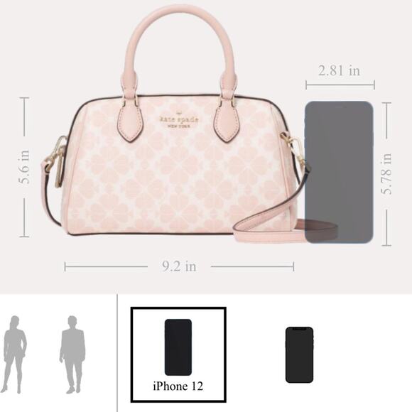 Kate Spade NY Rose Smoke Spade Flower Small Dolly Duffle Crossbody NWT MSRP $349 - Picture 6 of 10